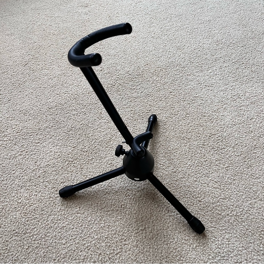 Saxophone stand.